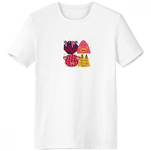 T-shirt Crew-Neck Univers et Alien Monster blanc en coton confortable pour homme taille grand