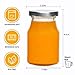 Accguan 6oz Glass Milk Bottles,Small Juice Bottles with Silver Caps,Jute Twine & Tag, Glass Yogert Jars Clear Glass Jars for Cake,Milk,Honey,Jam,Jelly,Spice,Wedding Favors,Shower Favors (36 Pack)