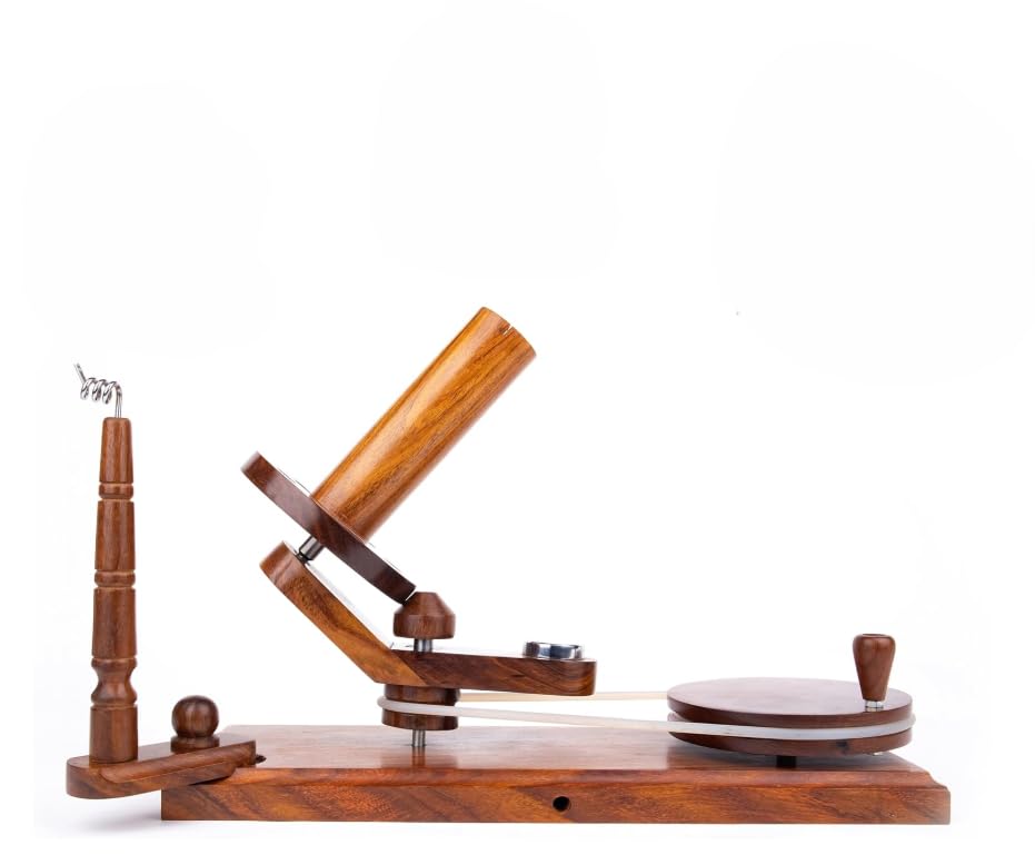 Premium Handicraft Hand-Crafted Wooden Yarn Ball Winder, Yarn Swift, Wool Speedy Winder, String Holder for Knitting & Crochet Accessories (Winder) (1, Rosewood)