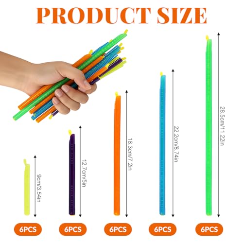30 Stück Verschlussklammern für Beutel 9/12.5/18.5/22.5/28.5cm Tütenclips Verschlussclips Bag Sealer Sticks Küche Dichtungsclip Beutelclips Tüten Verschluss Wiederverwendbar für Verkapselung