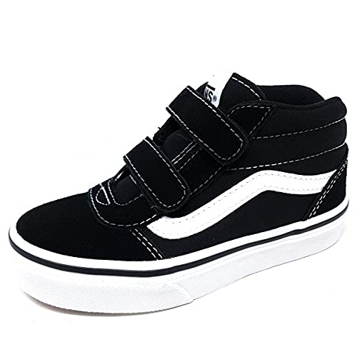 Vans Ward Mid V, Zapatillas para Unisex niños, (Suede/Canvas) black/white, 35 EU