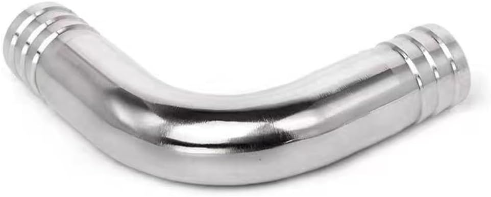 Fit Tube I.D 19/25/32/38/45/51/57/63/76/89mm Hose Barbed 304 Stainless Steel Sanitary 90 Degree Elbow Pipe Fitting 5.0(38mm)