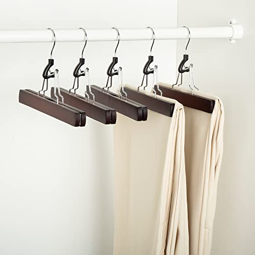Amazon Basics Wooden Pants Hangers - Cherry, 10-Pack #TOP2