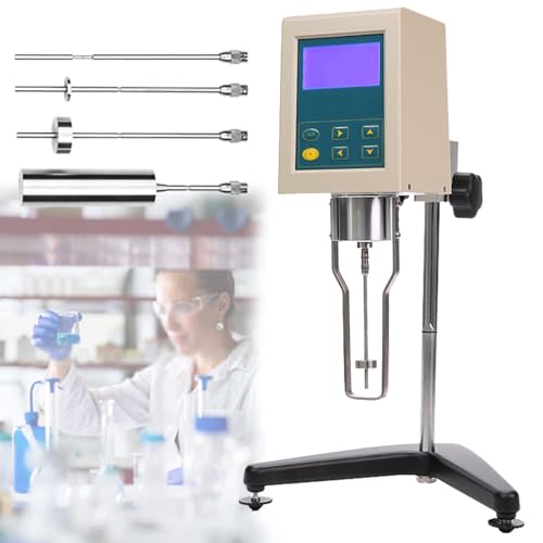 Viscosímetro digital giratorio con pantalla táctil con 4 rotores ± 1% de precisión para pinturas, recubrimientos, grasas, cosméticos, 1-100000 mPa.S