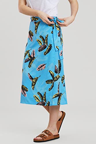 Mountain Warehouse Corfu Womens Wrap Skirt - Soft Ladies Skirt, Cosy, Lightweight - Best for Travelling, Camping, Holidays, Picnics & Outdoors Blue 6 - Image 3