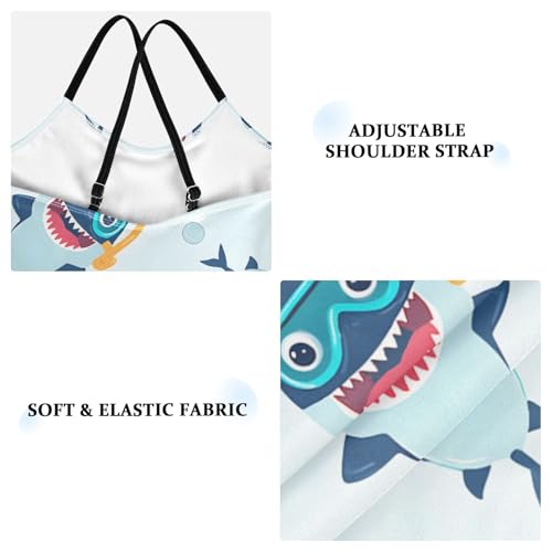 Shark Bubble Girls One Piece Swimsuits Summer Quick Dry Beach Bathing Suit4