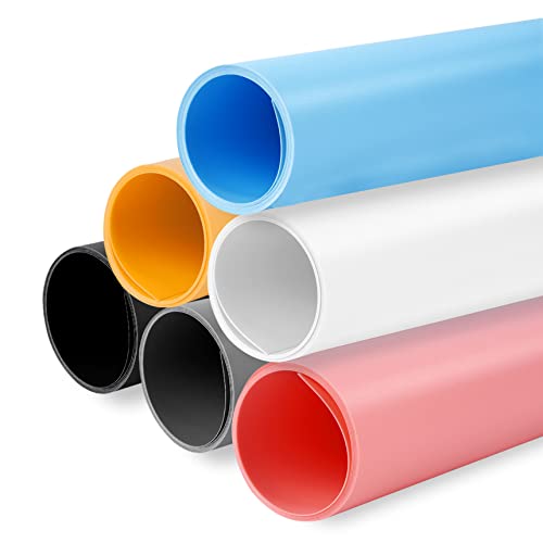 Selens PVC Toile de fond Vinyle 50x100cm Photographie Blanc/Noir/Gris/Bleu/Rose/Orange pour Studio Photo Produit Nourriture Youtube Vidéo Alimentaire Gâteau Cosmétique Bijoux Photography Backdrop