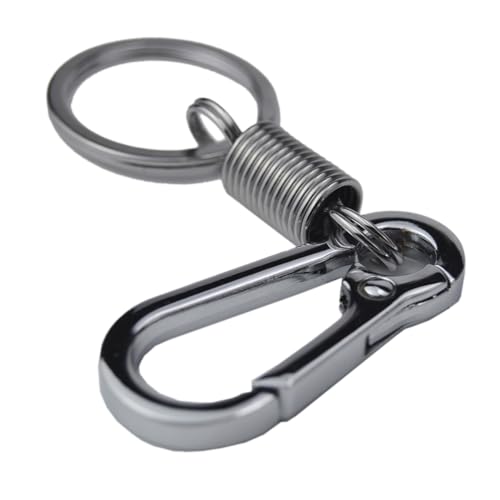Zorratin Metal Retro Simple Strong Carabiner Shape Car Remote Keychain Ring Key Clip Hook Spring