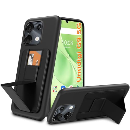 Coque silicone Umidigi G9 5G protection écran verre trempé et étui portefeuille noir