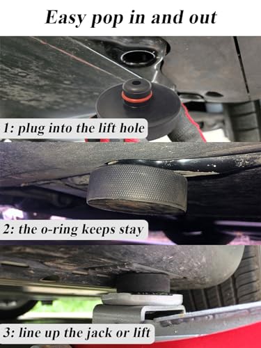 SYOAUTO Jack Pad for Tesla 2025 New Model Y Texas Austin Hole is 20mm/0.8in Pucks Rubber Lifting Jack Pad 4 Packs Tesla Model Y Accessories 2023 19mm 18mm 21mm