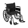 Drive Medical Cruiser III Lightweight Wheelchair - Enhanced Mobility Support - Adjustable Seat & Arm Options - Durable Carbon Steel Construction - Smooth-Rolling Mag Wheels - 20 Inch Seat
