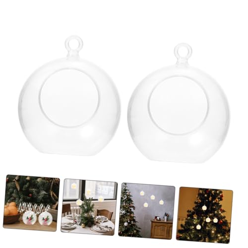 Boules transparentes légères 8 cm pour décorer les branches fines sans plier - 8