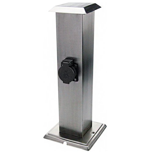 Preisvergleich Produktbild Energiesäule / Energieverteiler für den Außenbereich / aus Edelstahl mit 2 Steckdosen