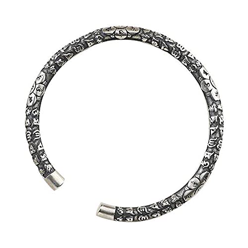 Bracelet argent 925 pour femme au style vintage gravé