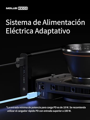 Ficha técnica ZHIYUN MOLUS X100 Combo Oficial Luz de vídeo 100 W con batería de 2600 mAh COB LED de iluminación de vídeo portátil 17317 Lux 2700-6500 K CRI≥95 TLCI≥97 Control App Bowens Mount Bi-Color - Fernando Cortés