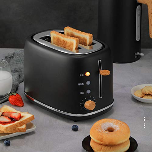 JTJxop 2 Scheiben Toaster, 6 Schatteneinstellungen Extra-Breitschlitz-Toaster, mit Aufwärmen, Auftauen, Funktion… – Bild 3