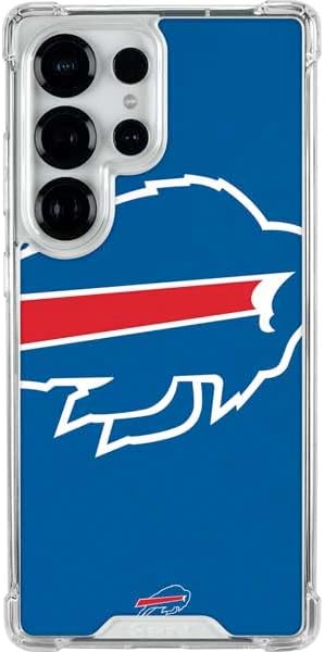 Skinit Clear Phone Case Compatible with Galaxy S25 Ultra - Officially Licensed NFL Buffalo Bills Black & White Design