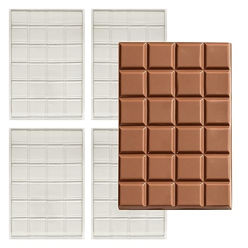 Plain Chocolate Bar Moulds - Large Dubai Chocolate bar - 300g - Sheets of 1, 4 & 8 (4 Moulds)