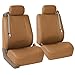 FH Group PU309TAN102 Tan Front PU Leather Seat Cover, Set of 2 (Set Built In Seat Belt Compatible Airbag Ready)
