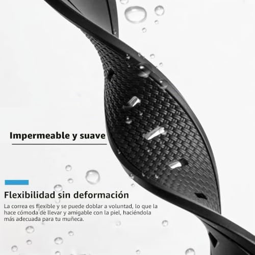 Correa de silicona para Moonswatch con hebilla de acero inoxidable 2