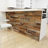Luxdecor Reclaimed Wood Shiplap Wall Planks, 6' Wide