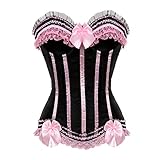 ICEGIA Sexy Corset Lingerie for Women Lace Corset Bustier Garter Straps Overbust Corsette Boudoir Outfits