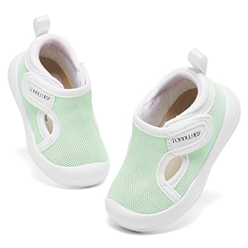 Baby Walking Shoes Boys Girls Infant Soft Sole Sneakers Toddler Lightweight Non-Slip Breathable Mesh First Walker Shoes Green 6-12 Months Infant #TOP7