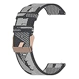 Correa de nailon de repuesto de 18 mm que se adapta perfectamente a Fossil Women's Sport, Fossil Women's Gen 4 Q Venture HR, Fossil Women's Charter HR, Fossil Women's Gen 3 Q Venture, Garmin Vivoactive 4S, Mobvoi TicWatch C2 (oro rosa), Nokia Withings Steel HR (36 mm), Nokia Steel (36 mm), Huawei Watch, Huawei Fit, Huawei Honor S1.