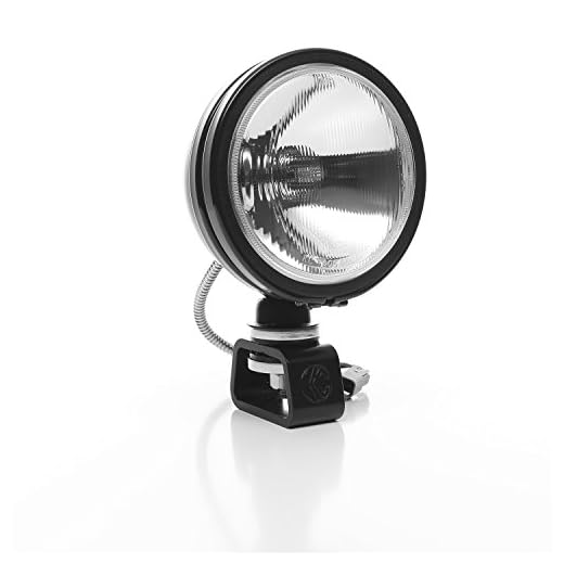 KC HiLiTES 234 Daylighter Spread Beam Halogen Light 6 in. Round Clear Lens Black Housing 100 Watts Pair Daylighter Spread Beam Halogen Light