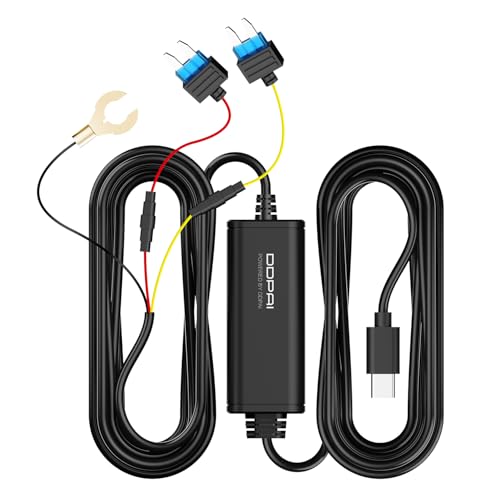 DDPAI Kit de cabo rígido tipo C, compatível com os modelos Z60 e Z60 newskill Link, permite o monitor de estacionamento de 24 horas