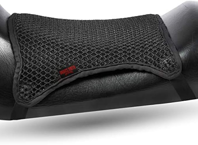 Badass Moto Motorcycle Seat Cushion Air Cooling 3D Mesh Motorcycle Seat Pad. Stops Hot Seat. No More Sweaty Sticky Bottoms. Breathable Motorcycle Seat Cover Cools in Sun. Ventilates. Easy to Install.