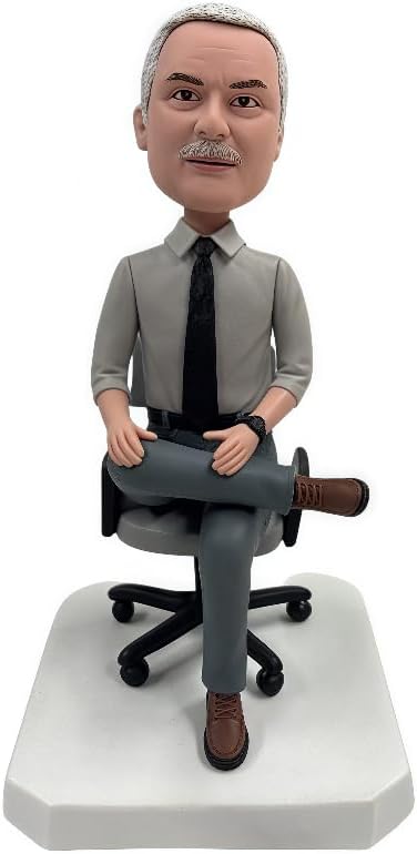 Custom Office Chair Bobblehead - Personalized Business Gift 2025, Handmade Executive Figurine, Unique Desk Decor, Father’s Day Keepsake, Made from Your Photo