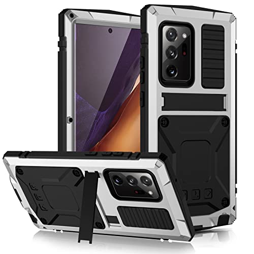 Coque en métal Galaxy Note 20 Ultra en aluminium militaire argenté