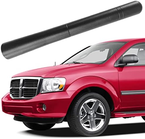 4.7 Inch Short Aluminum Radio Antenna for Dodge Grand Caravan (2008-2018), Dodge Durango (1998-2010), Dodge Dakota (1998-2010), Dodge Caliber (2007-2015)