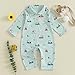 Thorn Tree Baby Boy Golf Outfit Golf Cart Print Romper Turn Down Collar Buttons Long Sleeve Infant Newborn Fall Clothes (Green, 12-18 Months)