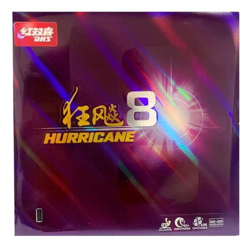BestParts Table Tennis Rubber Hurricane 8,Hardness 40 Degree/Thickness 2.15mm,Black