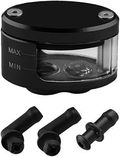 Riloer Tank Oil Cup, Motorcycle Front Rear Brake Clutch Master Cylinder Fluid Bottle, Reservoir Tank Oil Tank Cup, Compatible with Suzuki Kawasasi, Black