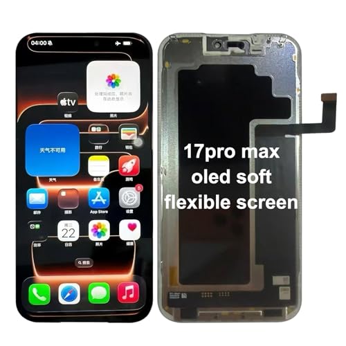6.9 Inch OEM-Grade Dynamic AMOLED Screen for iPhone 17 Pro Max, Promotion 120Hz 3D Touch LCD Digitizer Replacement, Includes Protective Film and Full Repair Kit