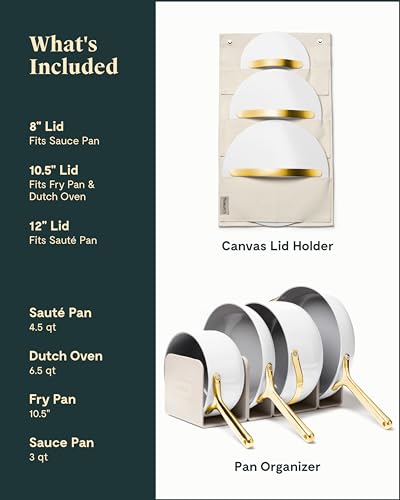 image for Caraway Nonstick Ceramic Cookware Set (12 Piece) Pots, Pans, Lids and 