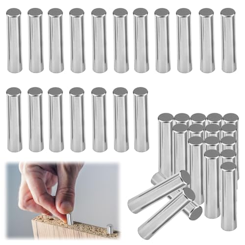YIHAOH 36 Pièces Support a Goupille, 60*4 Mm Goupille Cylindrique, Cylindrique Support D'Étagère, pour Le Support D'Étagères Dans Les Armoires, Les Meubles et Les Penderies