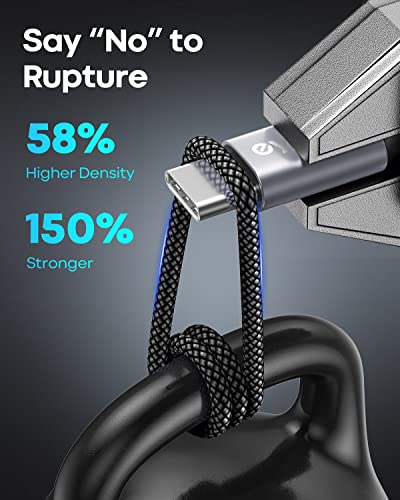 eyjiew USB to USB C Cable 1M 2Pack USB Type C Charge Cable Fast Charging Braided for Samsung Galaxy S25 S24 S23 S22 S21 S20 S10 S9 S8 A12 A20e A21s A40 A50 A51 A55 A70 (3.3 ft) - Image 6