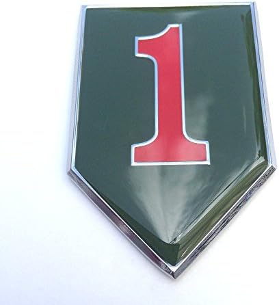 Auto Medals 1st Infantry Division Decal Sticker Emblem for Car Truck SUV Metal US Army Metal Decal Stickers for Car Bumper Truck Laptop Emblem Decal Stickers Auto Us Army Decals for Gift (60x40mm)