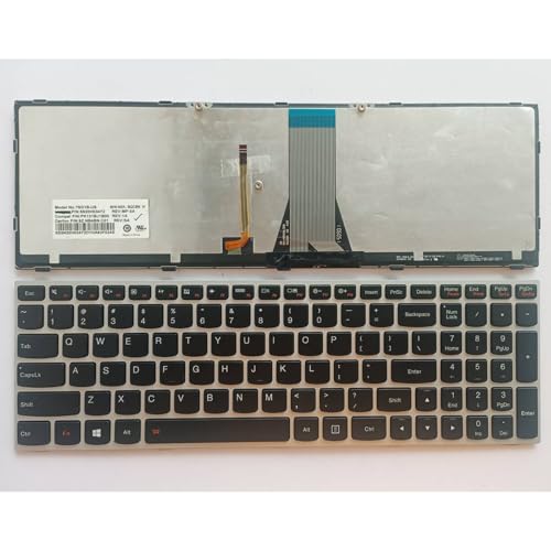 Clavier US rétroéclairé argent pour Lenovo Ideapad 300-15 G50-70 Z50