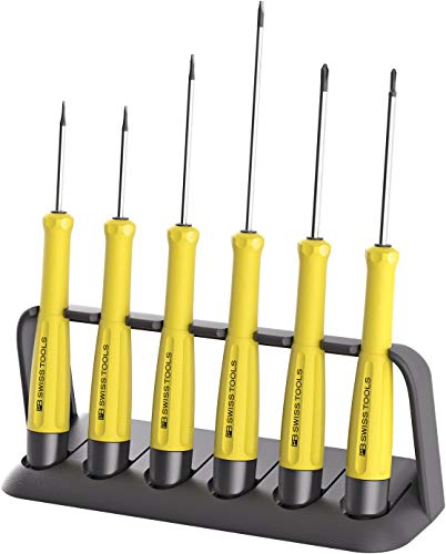 6 ESD Slotted Screwdrivers Set for Electronic Works 8641.ESD Swiss Made