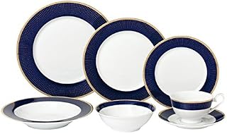 Lorren Home Trends - Midnight-28 28 Piece 'Midnight' Bone China Dinnerware Set