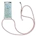 Produktbild MXKOCO Handykette kompatibel mit iPod Touch 5/6/7(2019) Glitzer Flüssig Bewegende Treibsand Hülle mit Band Umhängetaschen+Hüllen mit Umhängeband Handykordel mit Schutzhülle Stylische Kette mit Hülle