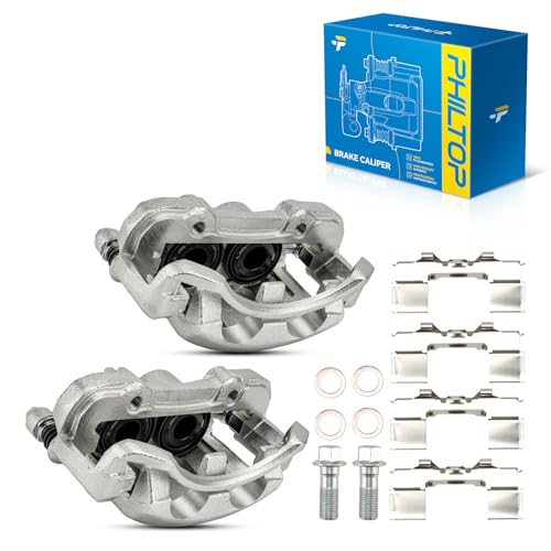 Image of PHILTOP Brake Caliper Front Compatible with 1998-2004 Nissan Frontier, 1995-1997 Nissan Pickup, 1992-1994 Nissan D21, 19-B1672, 19-B1673