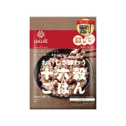 Hakubaku 16 Multigrain mix grains for Rice rice flavoring 180g (30g x 6 portions) Japgokbap 잡곡밥. Product of Japan. No.1 Mixed Grains Brand in Japan by Hakubaku. Easy healthy and tasty multigrain rice. Cover
