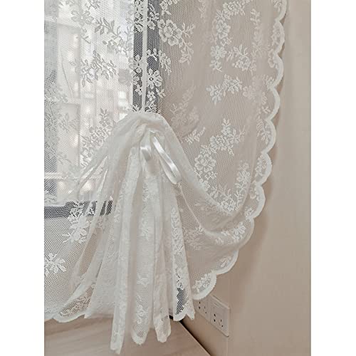 Cenefa de cortina transparente para pasillos y ventanas cortas 5