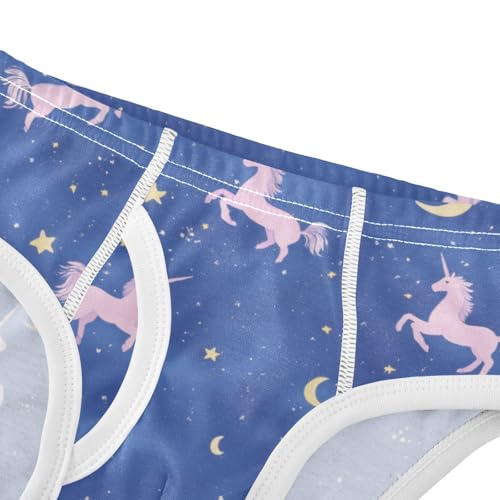 Wusikd Cartoon Unicorns Boys' Underwear Cotton Flying Sky Boys Briefs Soft Toddler Underwear 2T4
